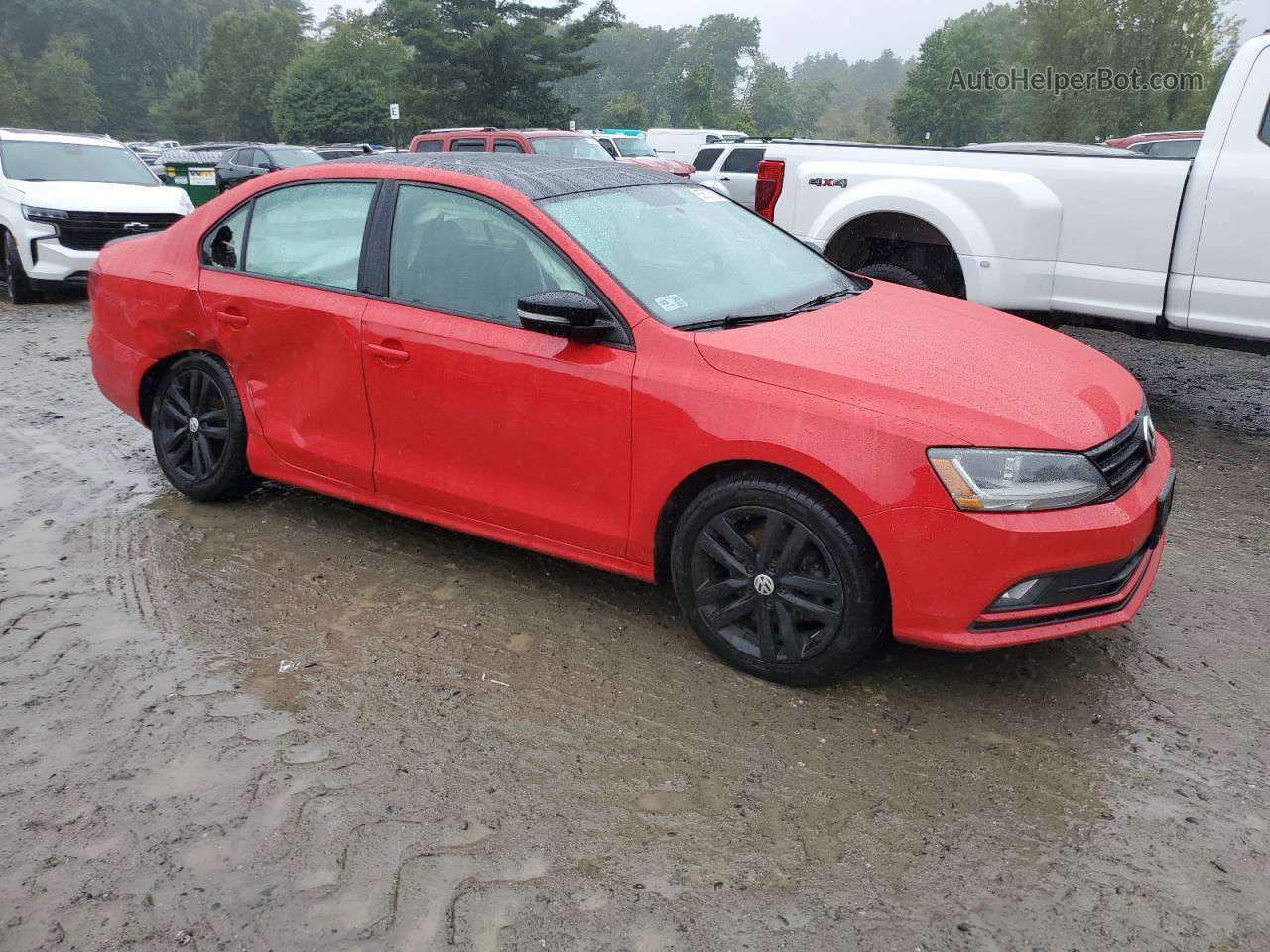 2018 Volkswagen Jetta Sport Red vin: 3VWD17AJ1JM240975