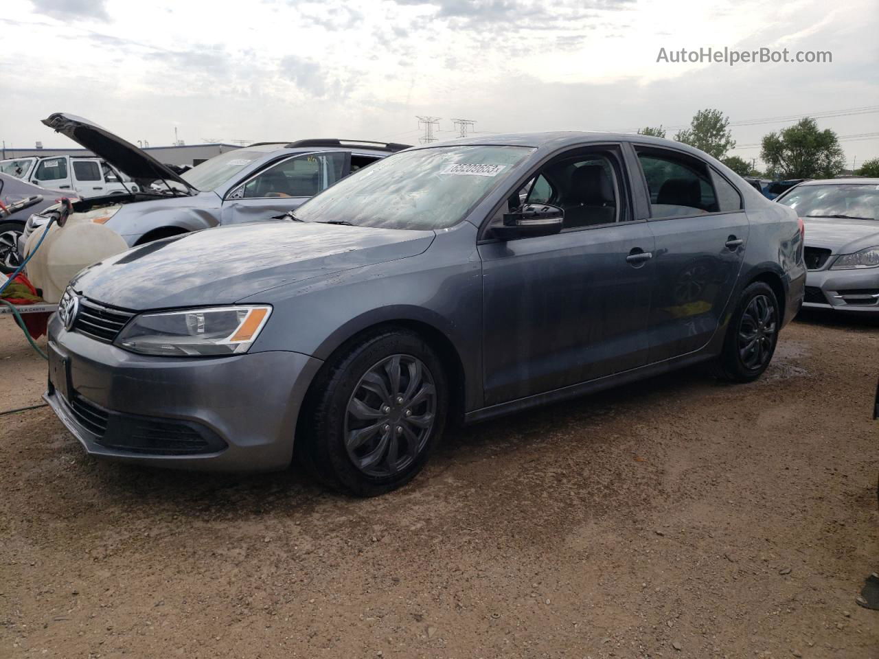 2014 Volkswagen Jetta Se Gray vin: 3VWD17AJ2EM224967