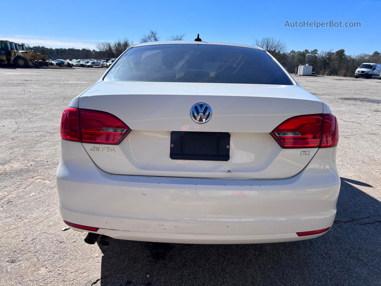 2014 Volkswagen Jetta Se White vin: 3VWD17AJ2EM240490