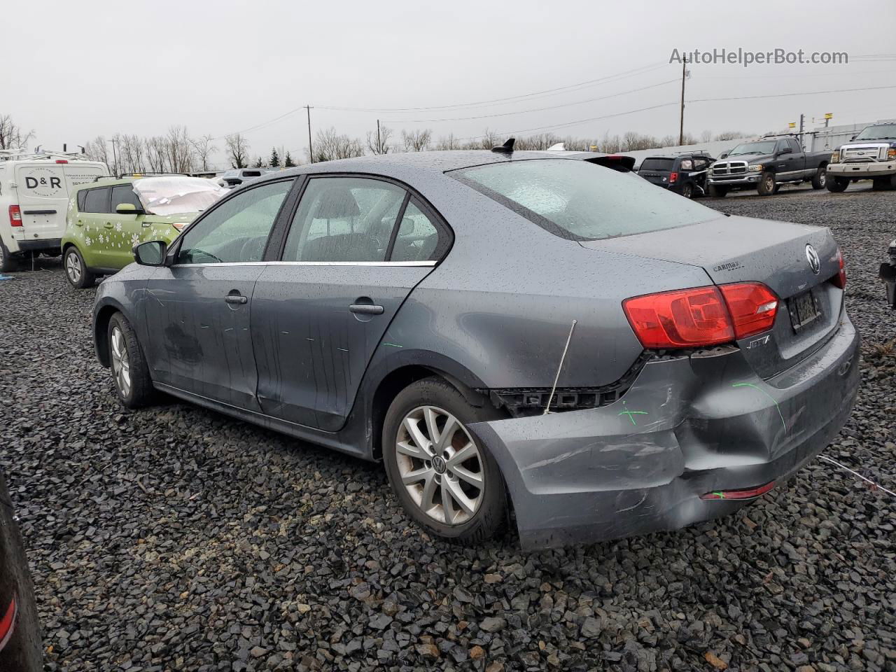 2014 Volkswagen Jetta Se Gray vin: 3VWD17AJ2EM267091