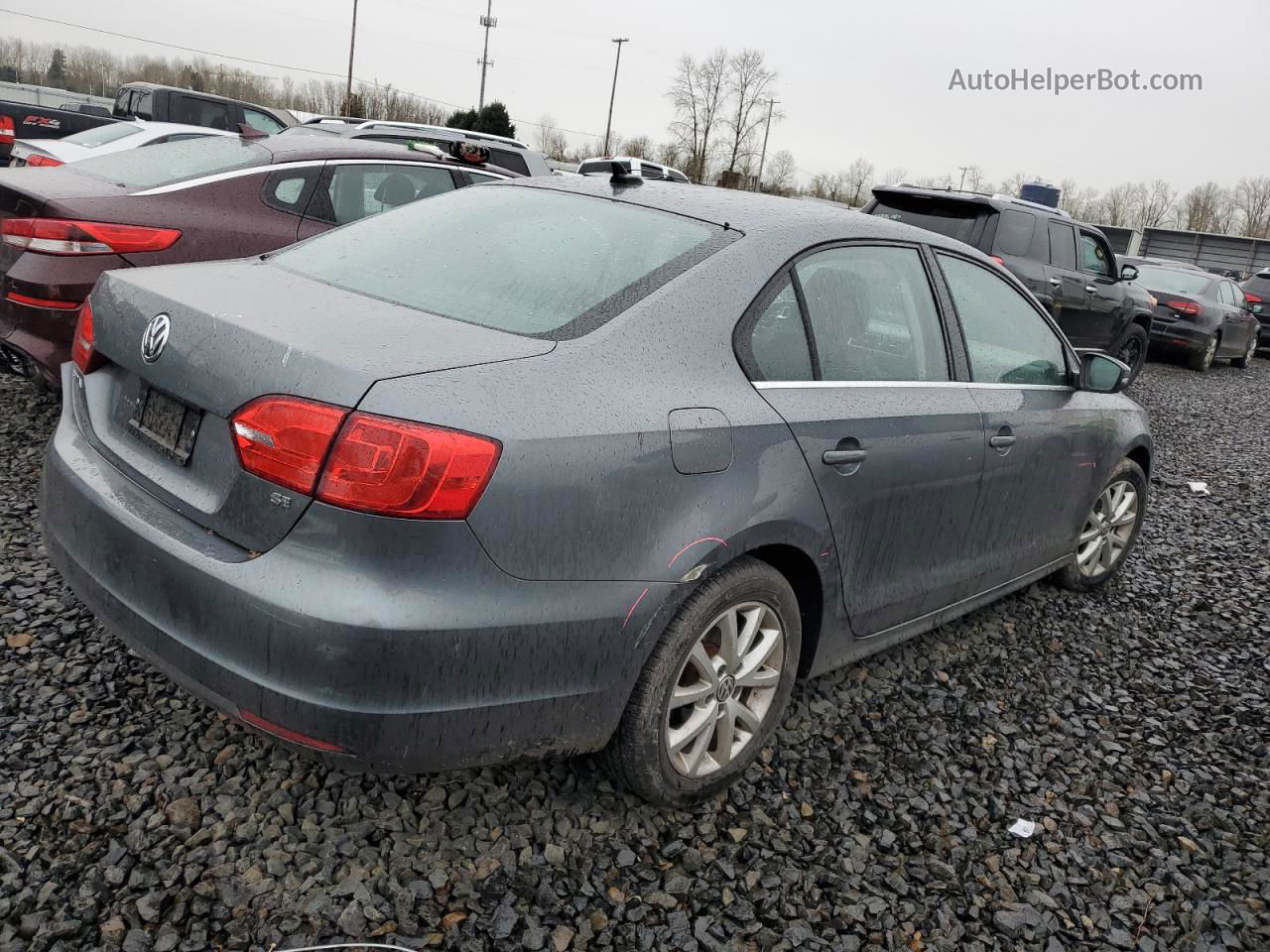 2014 Volkswagen Jetta Se Gray vin: 3VWD17AJ2EM267091