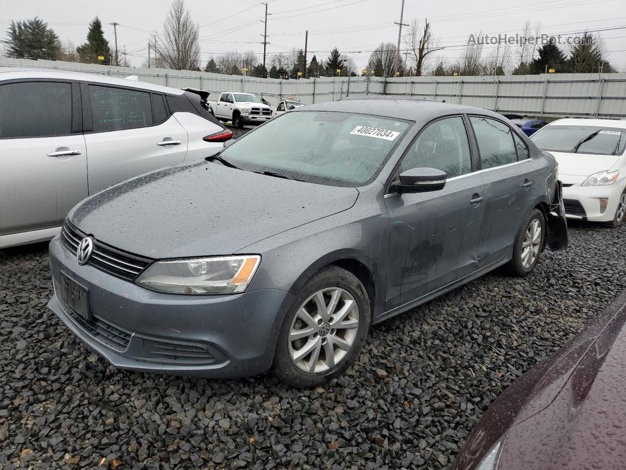 2014 Volkswagen Jetta Se Gray vin: 3VWD17AJ2EM267091