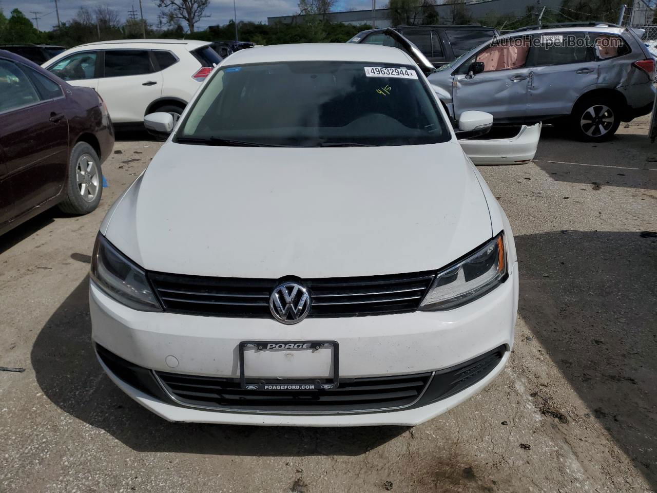 2014 Volkswagen Jetta Se White vin: 3VWD17AJ2EM292623