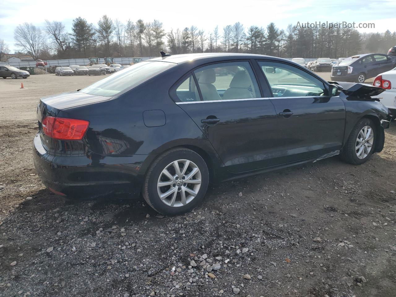 2014 Volkswagen Jetta Se Black vin: 3VWD17AJ2EM336555