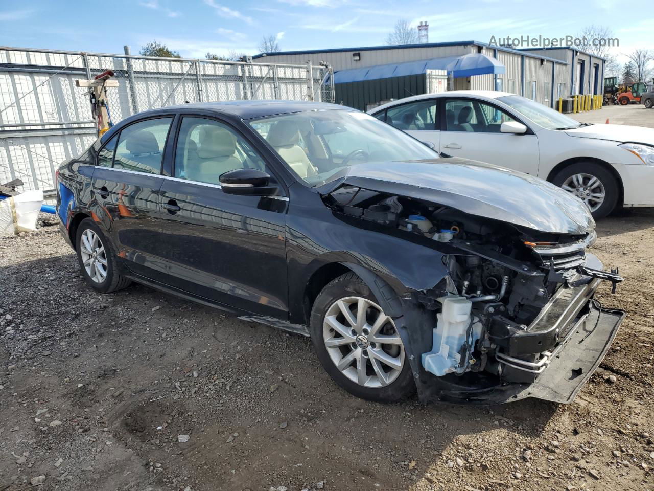 2014 Volkswagen Jetta Se Black vin: 3VWD17AJ2EM336555