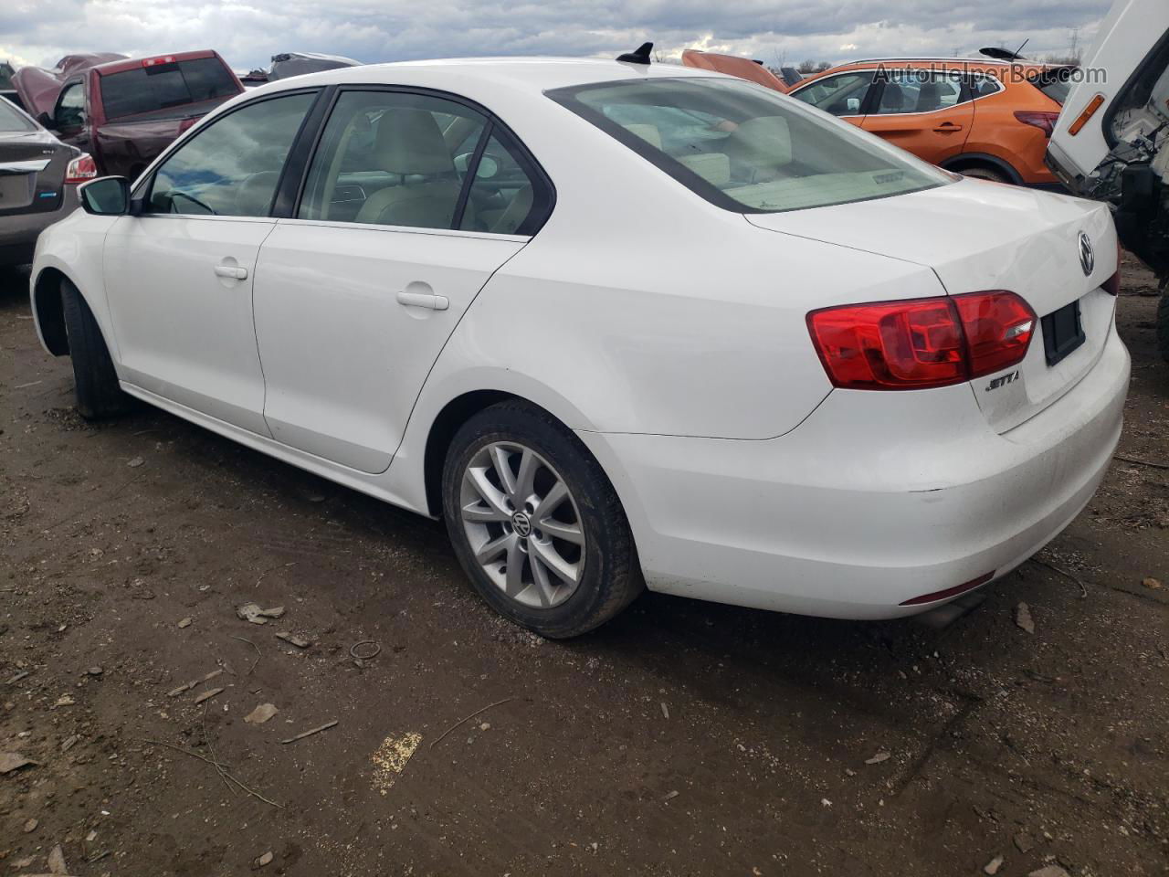 2014 Volkswagen Jetta Se White vin: 3VWD17AJ2EM368745