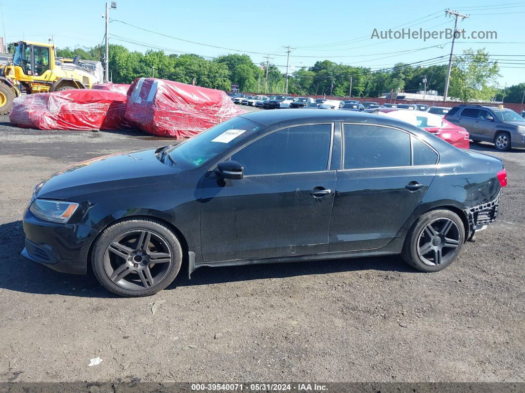 2014 Volkswagen Jetta 1.8t Se Black vin: 3VWD17AJ2EM370043