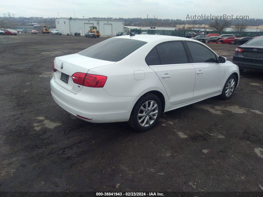 2014 Volkswagen Jetta 1.8t Se White vin: 3VWD17AJ2EM378983