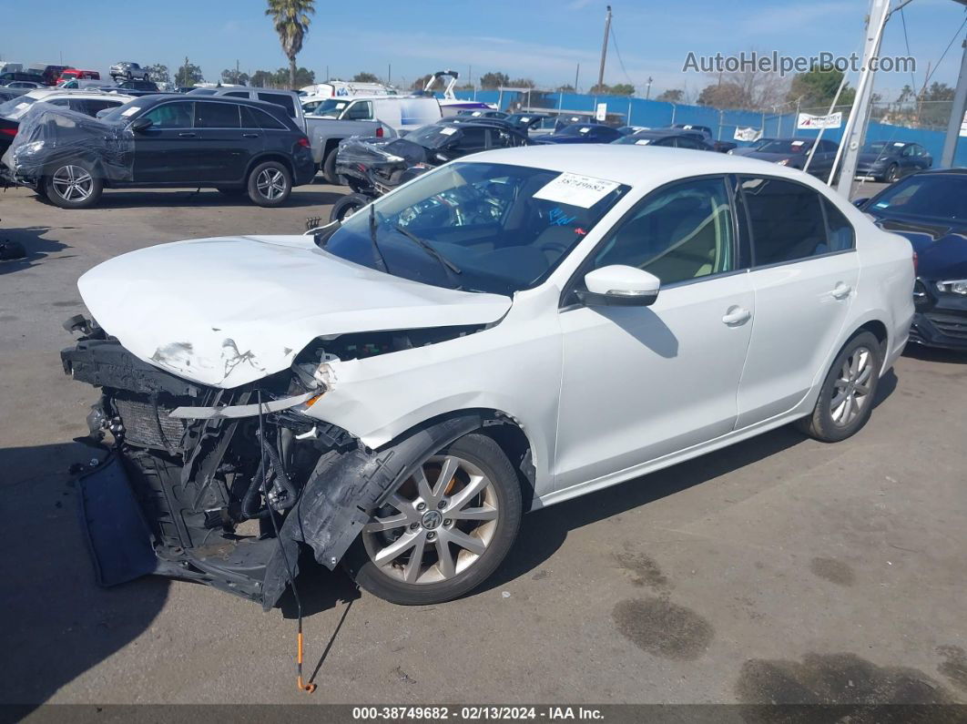 2014 Volkswagen Jetta 1.8t Se White vin: 3VWD17AJ2EM417572