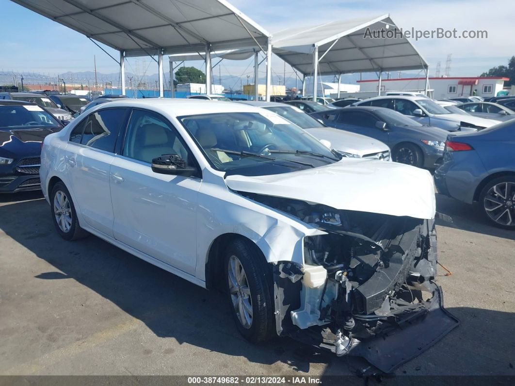 2014 Volkswagen Jetta 1.8t Se White vin: 3VWD17AJ2EM417572