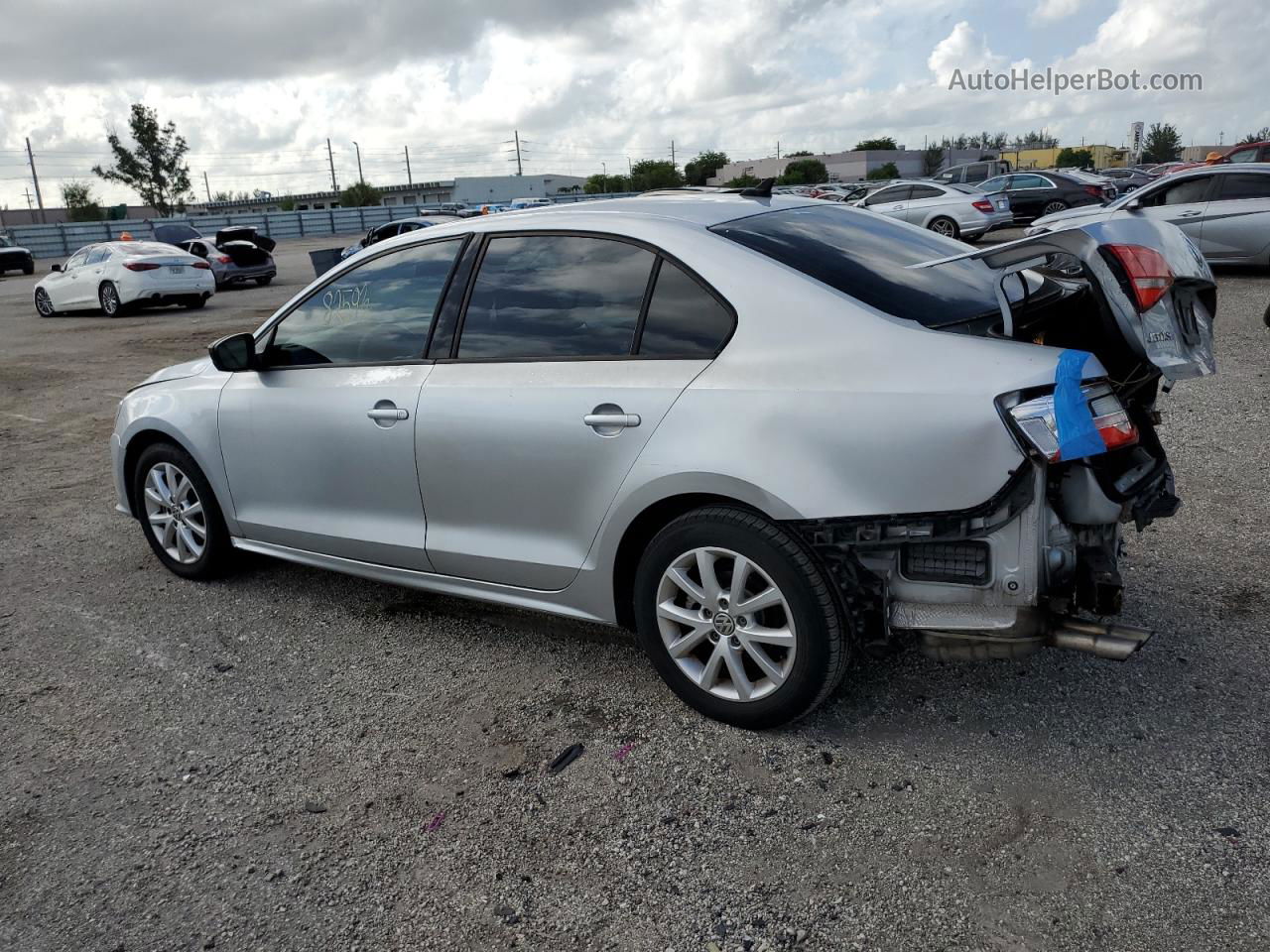 2015 Volkswagen Jetta Se Silver vin: 3VWD17AJ2FM213615