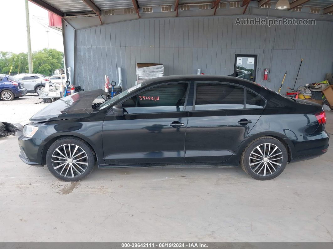 2015 Volkswagen Jetta 1.8t Sport Black vin: 3VWD17AJ2FM219320