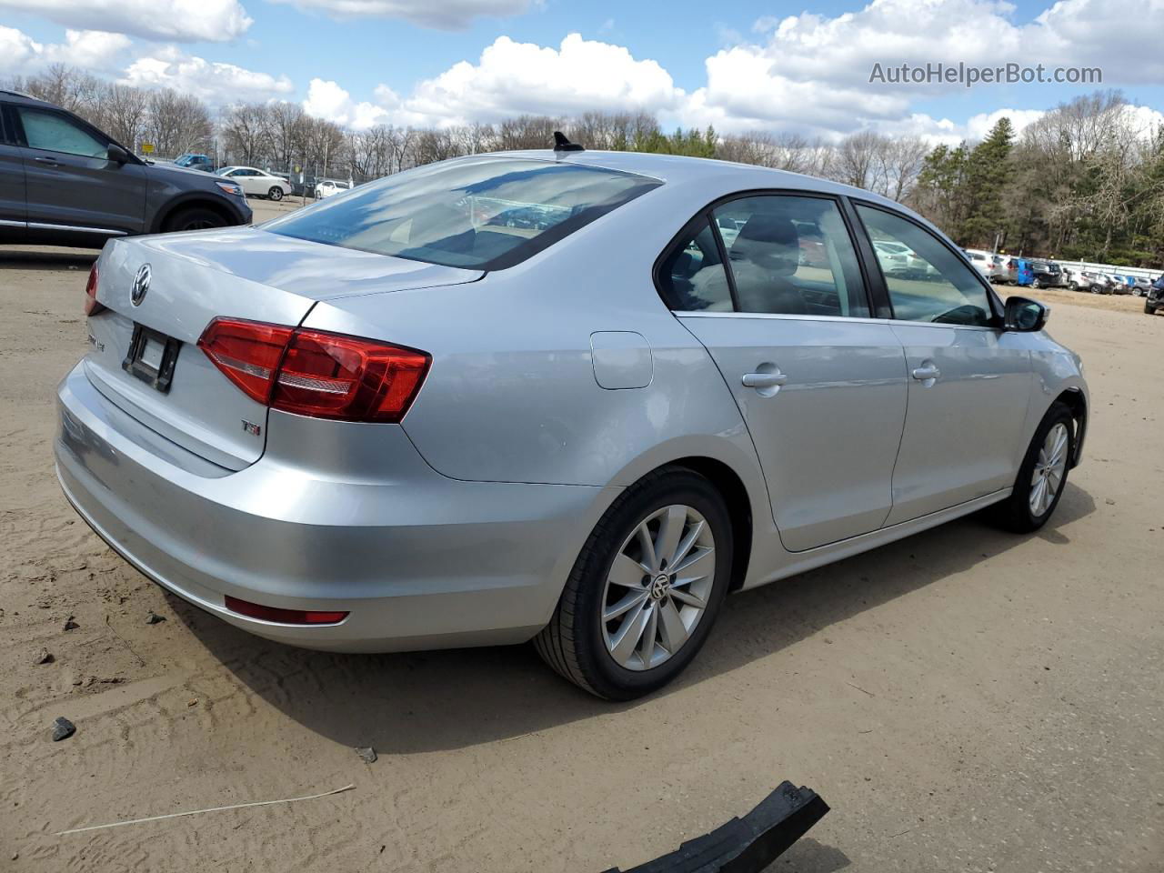 2015 Volkswagen Jetta Se Silver vin: 3VWD17AJ2FM243262