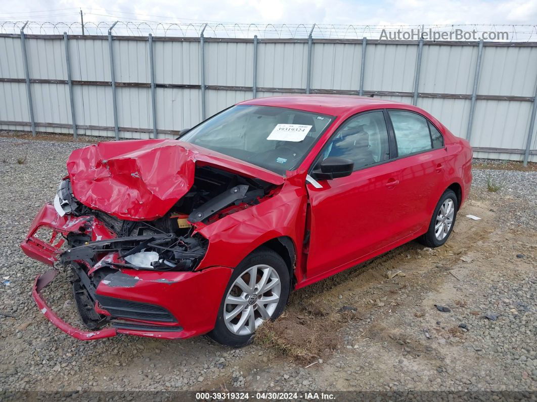 2015 Volkswagen Jetta 1.8t Se Red vin: 3VWD17AJ2FM251233