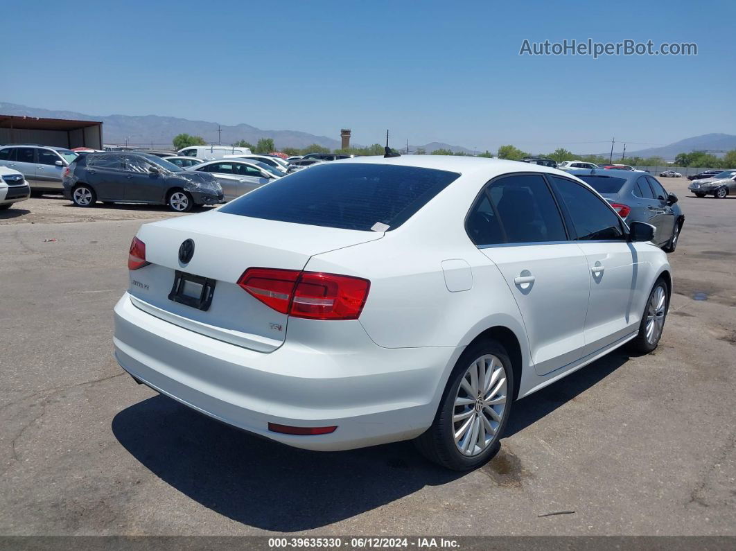 2015 Volkswagen Jetta 1.8t Se White vin: 3VWD17AJ2FM251247