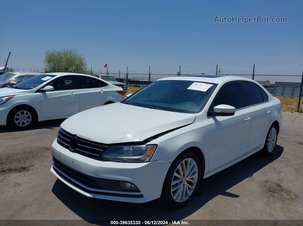 2015 Volkswagen Jetta 1.8t Se White vin: 3VWD17AJ2FM251247