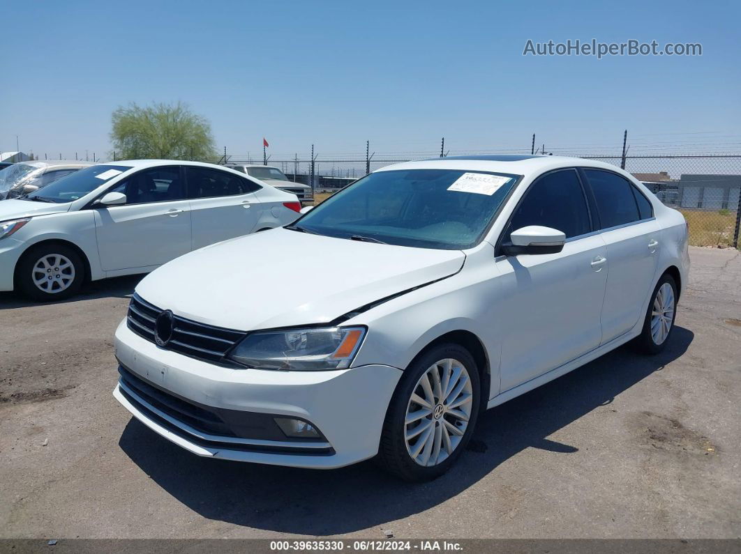 2015 Volkswagen Jetta 1.8t Se Белый vin: 3VWD17AJ2FM251247