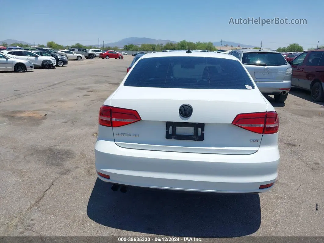 2015 Volkswagen Jetta 1.8t Se White vin: 3VWD17AJ2FM251247