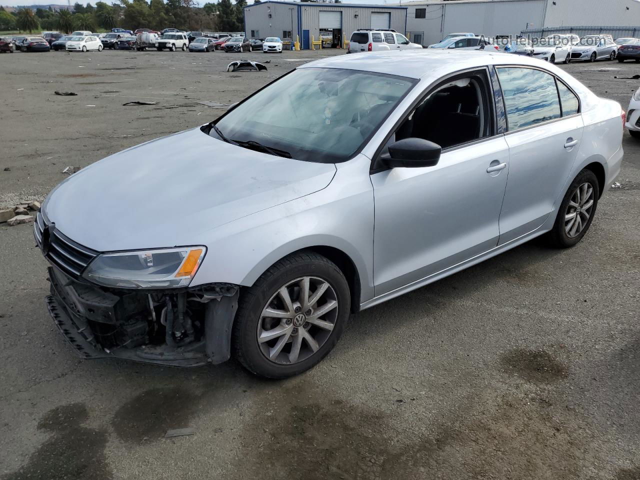 2015 Volkswagen Jetta Se Silver vin: 3VWD17AJ2FM271725