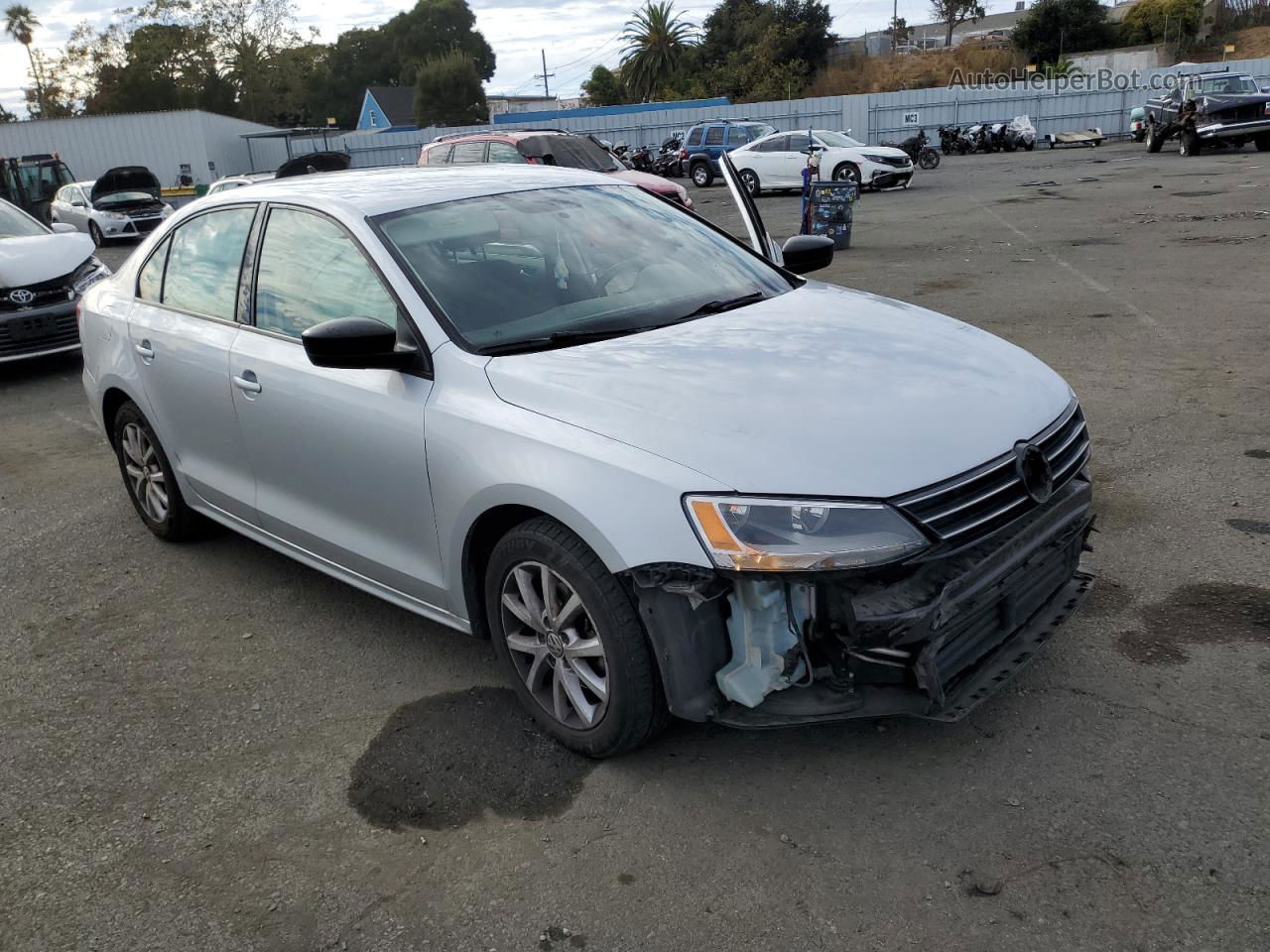 2015 Volkswagen Jetta Se Silver vin: 3VWD17AJ2FM271725