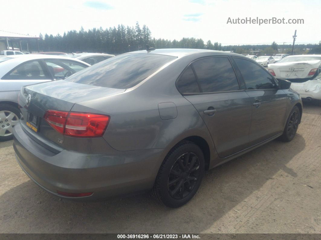 2015 Volkswagen Jetta Sedan 1.8t Se Gray vin: 3VWD17AJ2FM272941