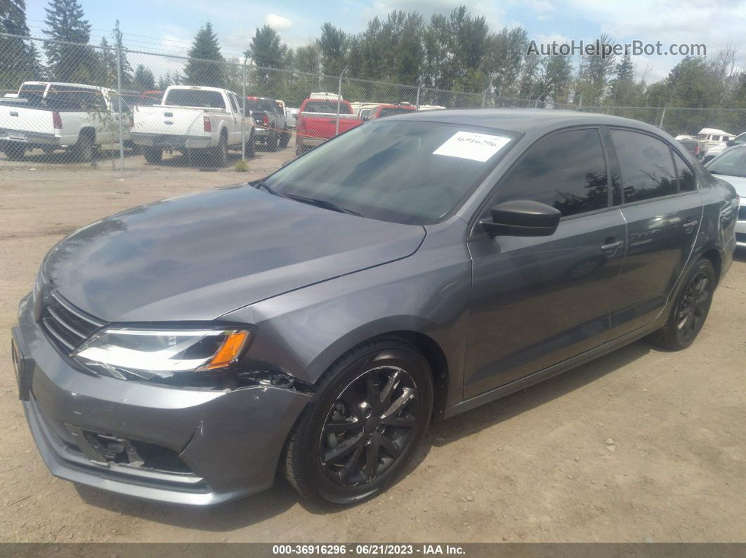 2015 Volkswagen Jetta Sedan 1.8t Se Gray vin: 3VWD17AJ2FM272941