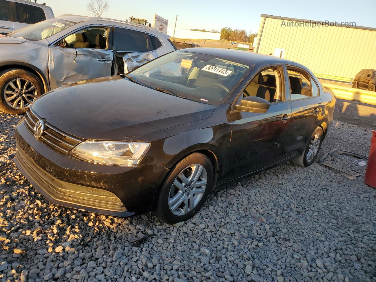 2015 Volkswagen Jetta Se Black vin: 3VWD17AJ2FM289724