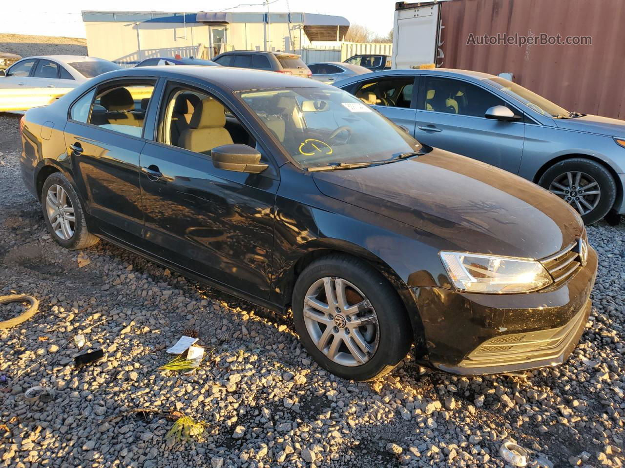 2015 Volkswagen Jetta Se Black vin: 3VWD17AJ2FM289724