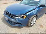 2015 Volkswagen Jetta 1.8t Se Blue vin: 3VWD17AJ2FM315657