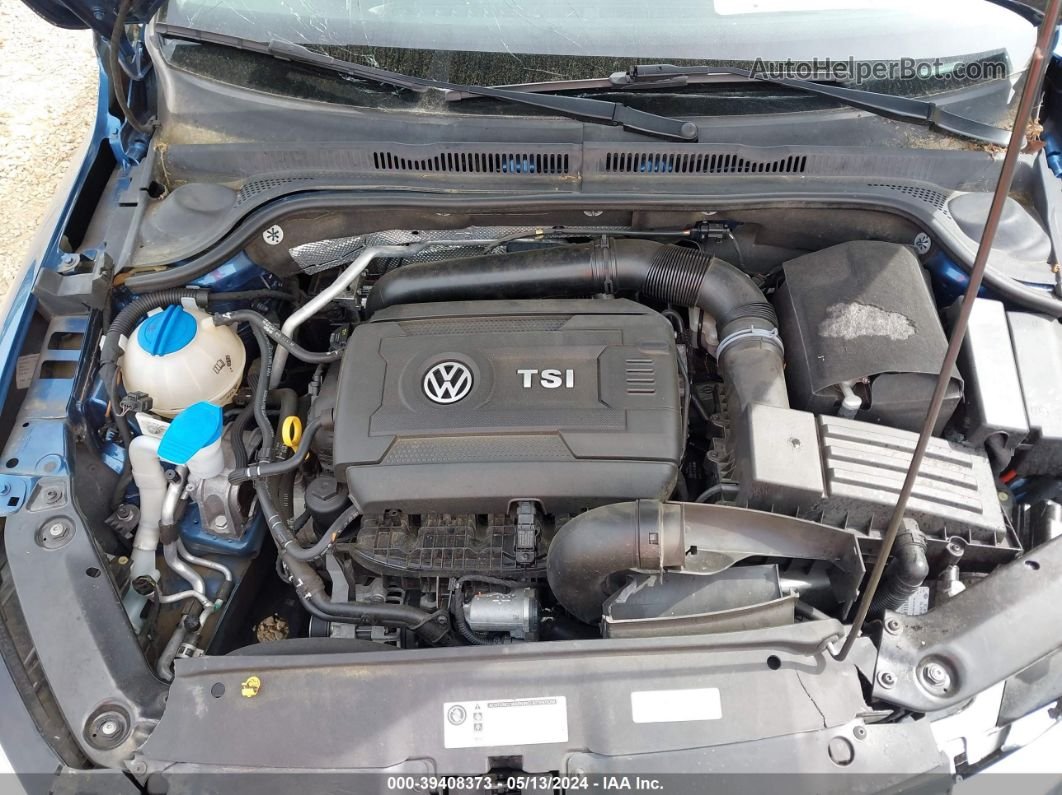 2015 Volkswagen Jetta 1.8t Se Blue vin: 3VWD17AJ2FM315657