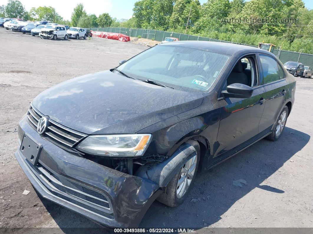 2015 Volkswagen Jetta 1.8t Se Black vin: 3VWD17AJ2FM348514