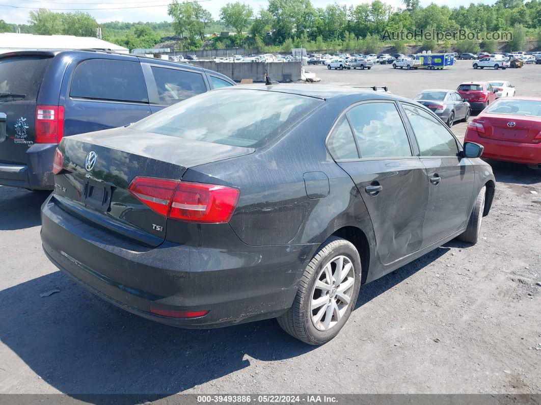 2015 Volkswagen Jetta 1.8t Se Black vin: 3VWD17AJ2FM348514