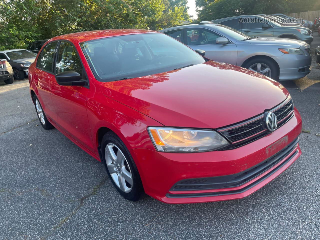 2015 Volkswagen Jetta Se Red vin: 3VWD17AJ2FM355625