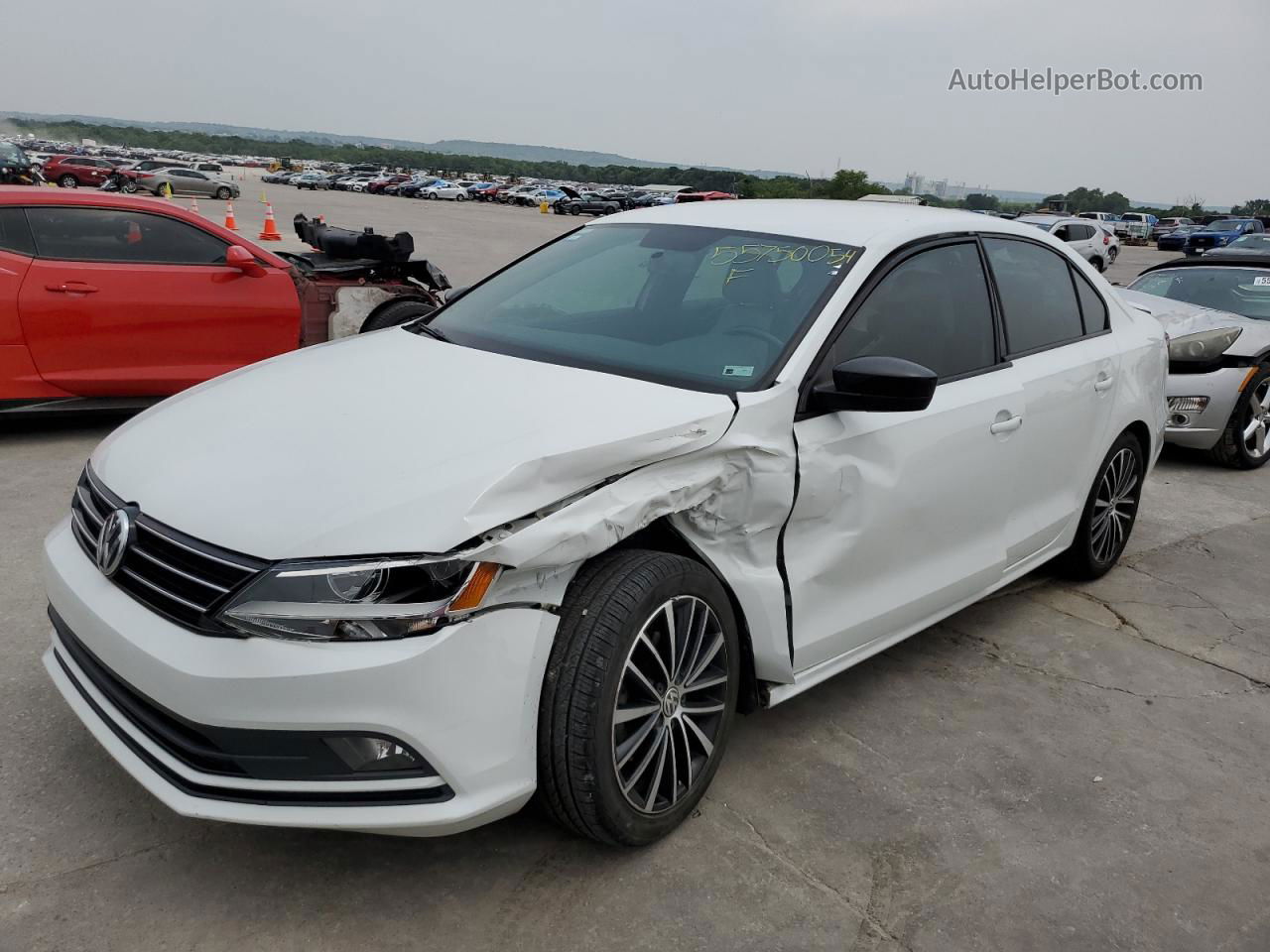 2016 Volkswagen Jetta Sport White vin: 3VWD17AJ2GM261097