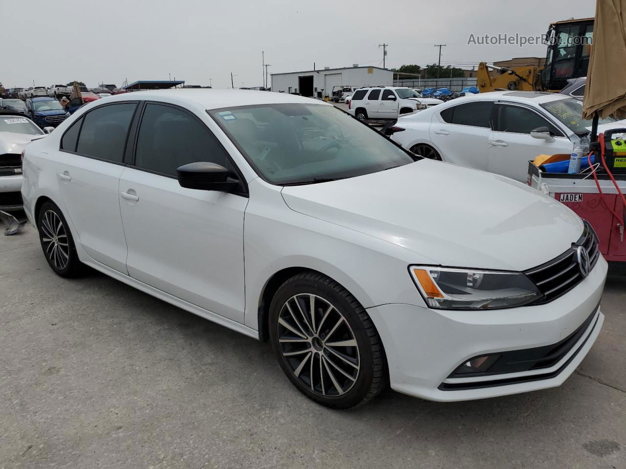 2016 Volkswagen Jetta Sport White vin: 3VWD17AJ2GM261097