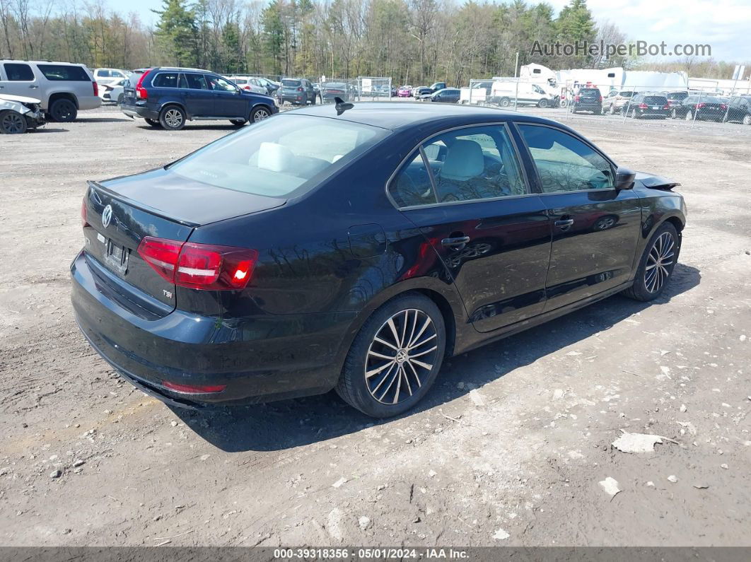 2016 Volkswagen Jetta 1.8t Sport Black vin: 3VWD17AJ2GM270690