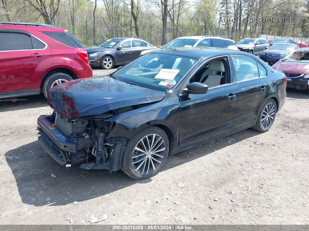 2016 Volkswagen Jetta 1.8t Sport Black vin: 3VWD17AJ2GM270690