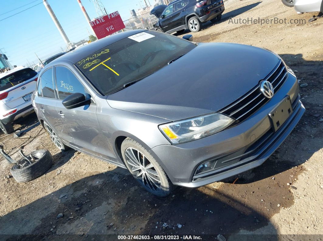 2016 Volkswagen Jetta 1.8t Sport Gray vin: 3VWD17AJ2GM273461