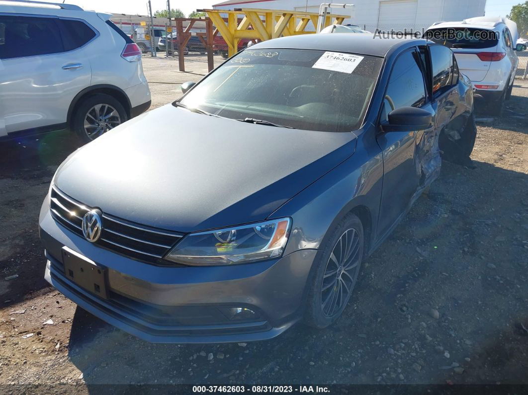 2016 Volkswagen Jetta 1.8t Sport Gray vin: 3VWD17AJ2GM273461