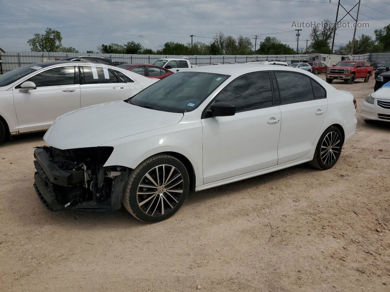 2016 Volkswagen Jetta Sport White vin: 3VWD17AJ2GM301825