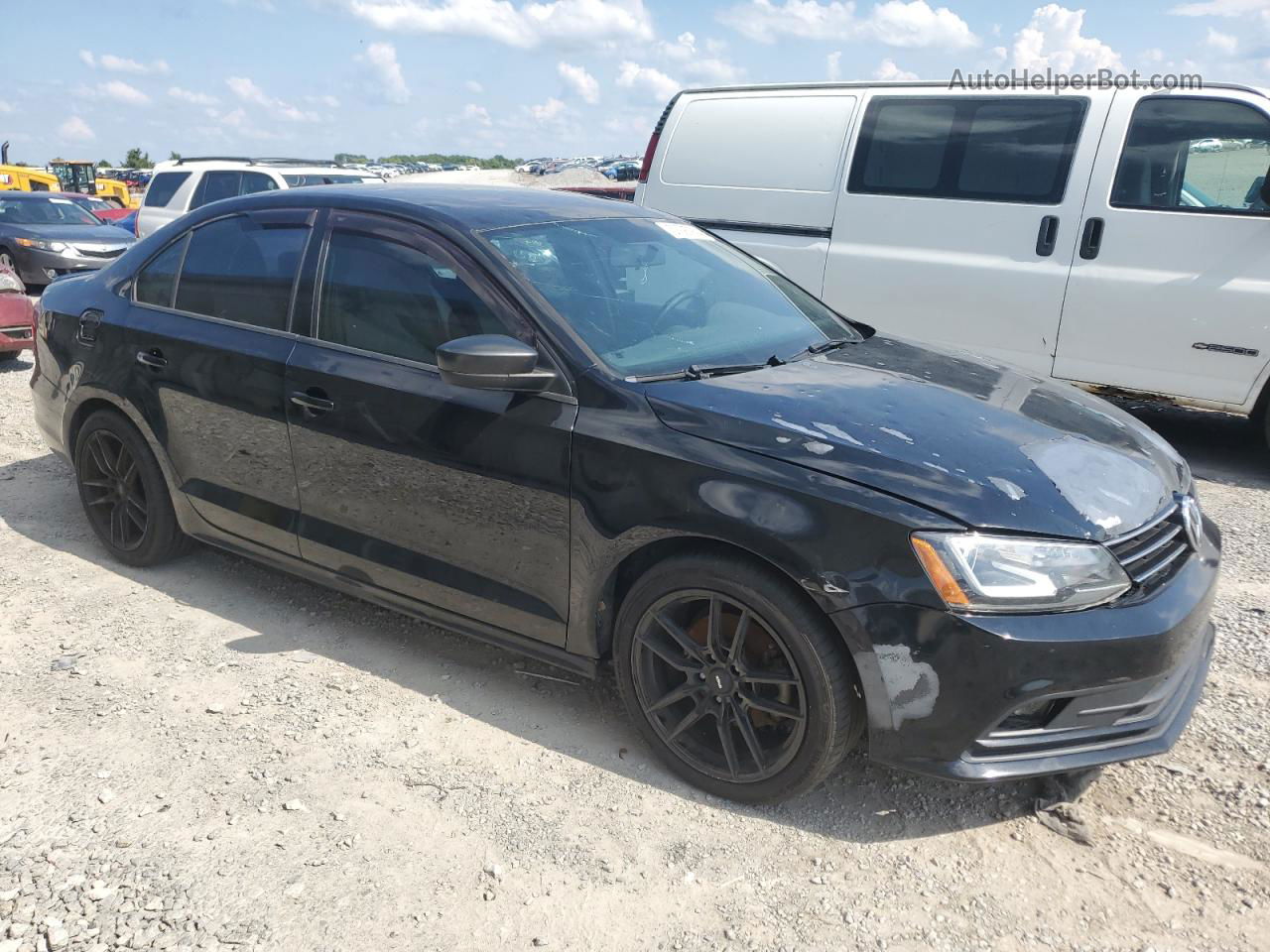 2016 Volkswagen Jetta Sport Black vin: 3VWD17AJ2GM336400