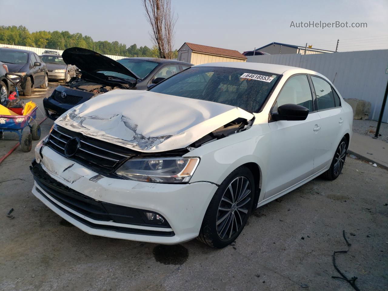 2016 Volkswagen Jetta Sport White vin: 3VWD17AJ2GM345453