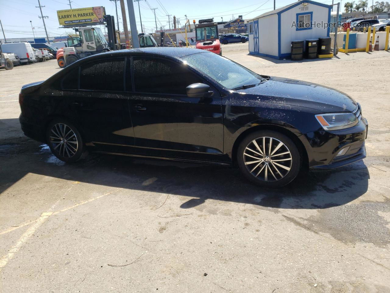 2016 Volkswagen Jetta Sport Черный vin: 3VWD17AJ2GM365315