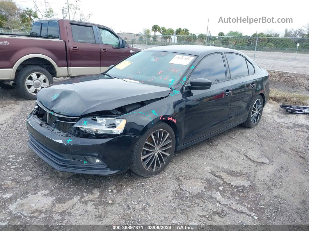 2016 Volkswagen Jetta 1.8t Sport Черный vin: 3VWD17AJ2GM365458