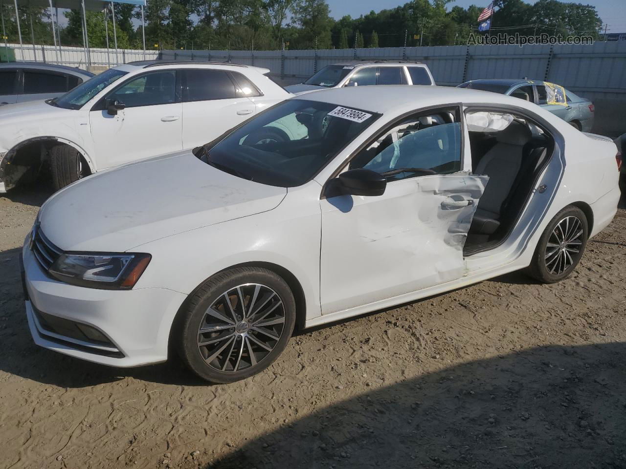 2016 Volkswagen Jetta Sport Белый vin: 3VWD17AJ2GM395916