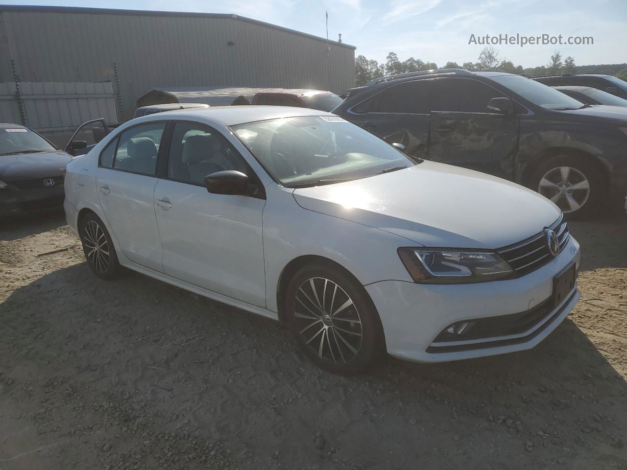 2016 Volkswagen Jetta Sport Белый vin: 3VWD17AJ2GM395916