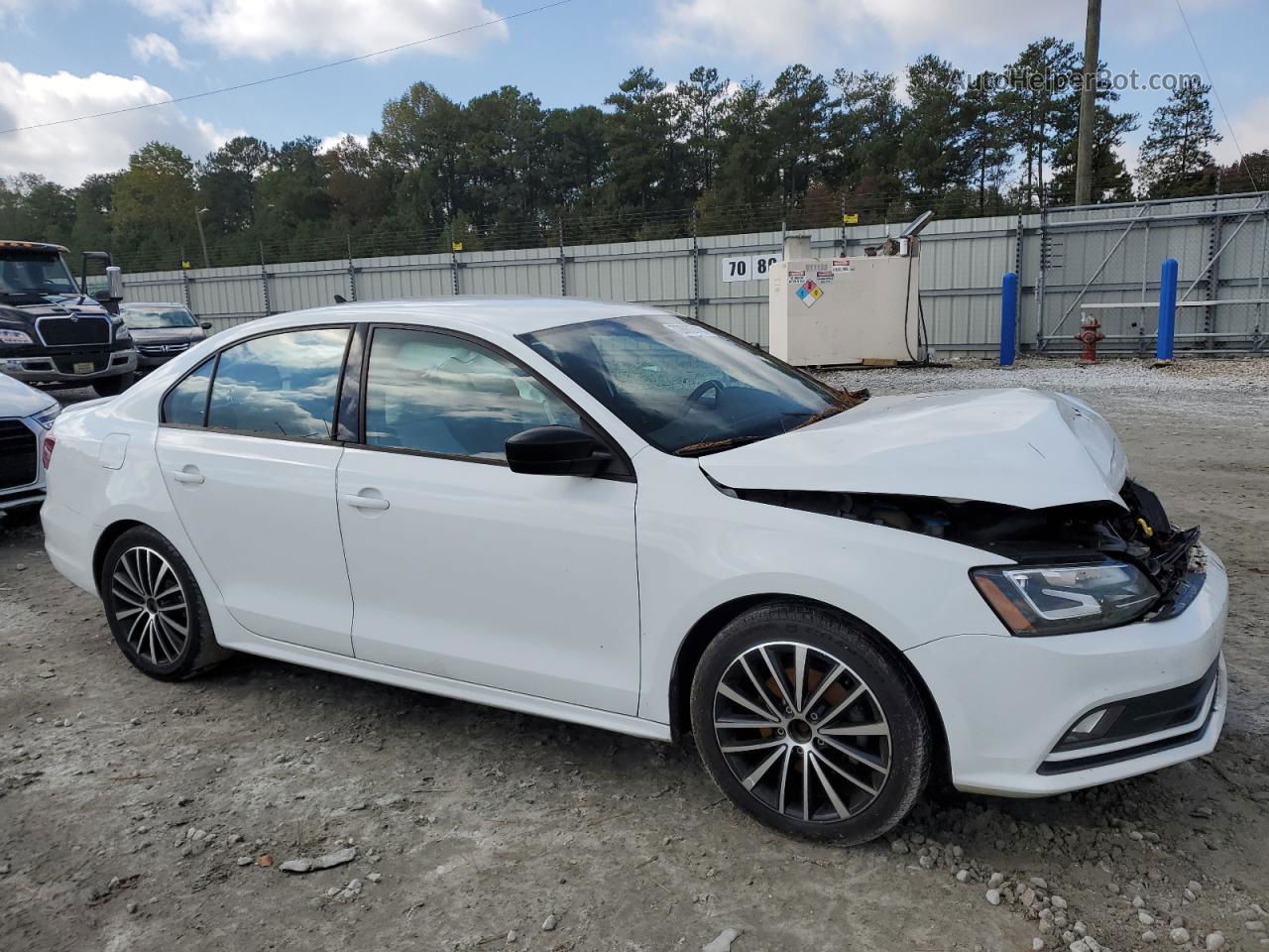 2016 Volkswagen Jetta Sport White vin: 3VWD17AJ2GM414626