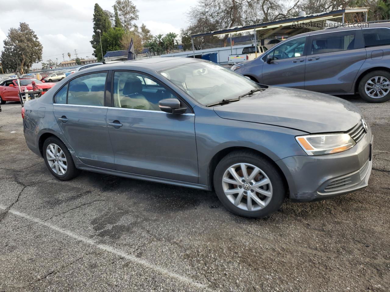 2014 Volkswagen Jetta Se Gray vin: 3VWD17AJ3EM214318