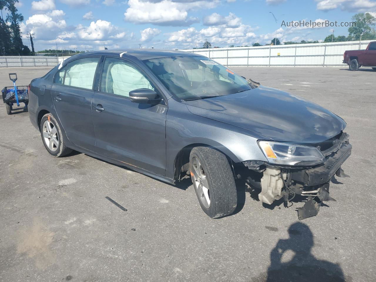 2014 Volkswagen Jetta Se Gray vin: 3VWD17AJ3EM223164