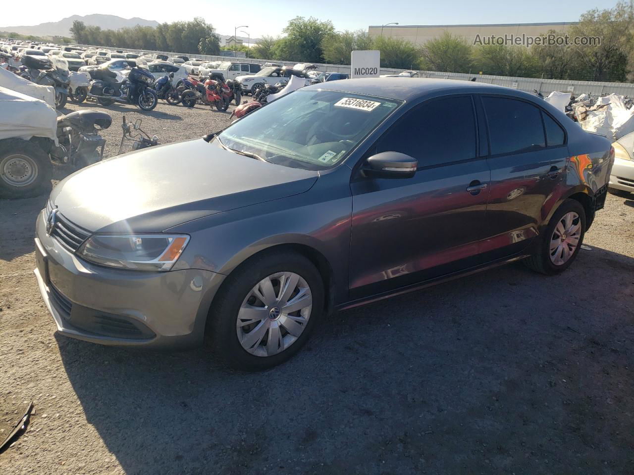 2014 Volkswagen Jetta Se Gray vin: 3VWD17AJ3EM265866